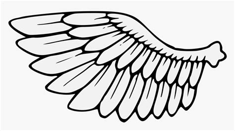 wings clipart black and white